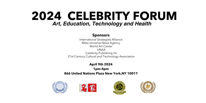 第22屆紐約名家論壇在紐約866聯合國大廈舉行---中國藝術家張耀偉現場領銜演繹交流