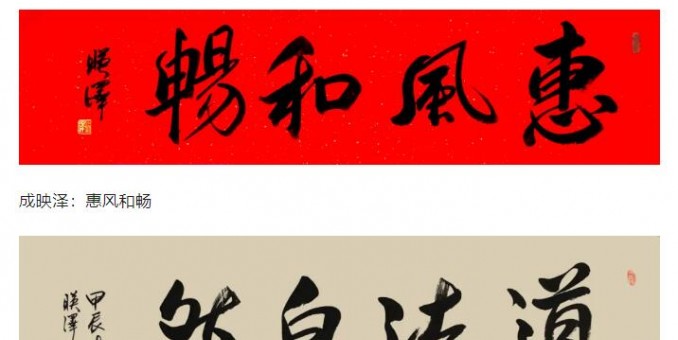 成映澤書法作品欣賞