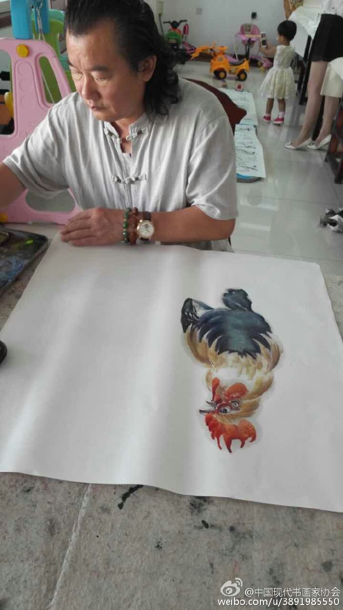 中國現代書畫家協會會長趙樹樸攜同著名書畫家應邀青陽寶泰公司